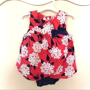 NWT Red White & Blue floral Sunsuit Romper